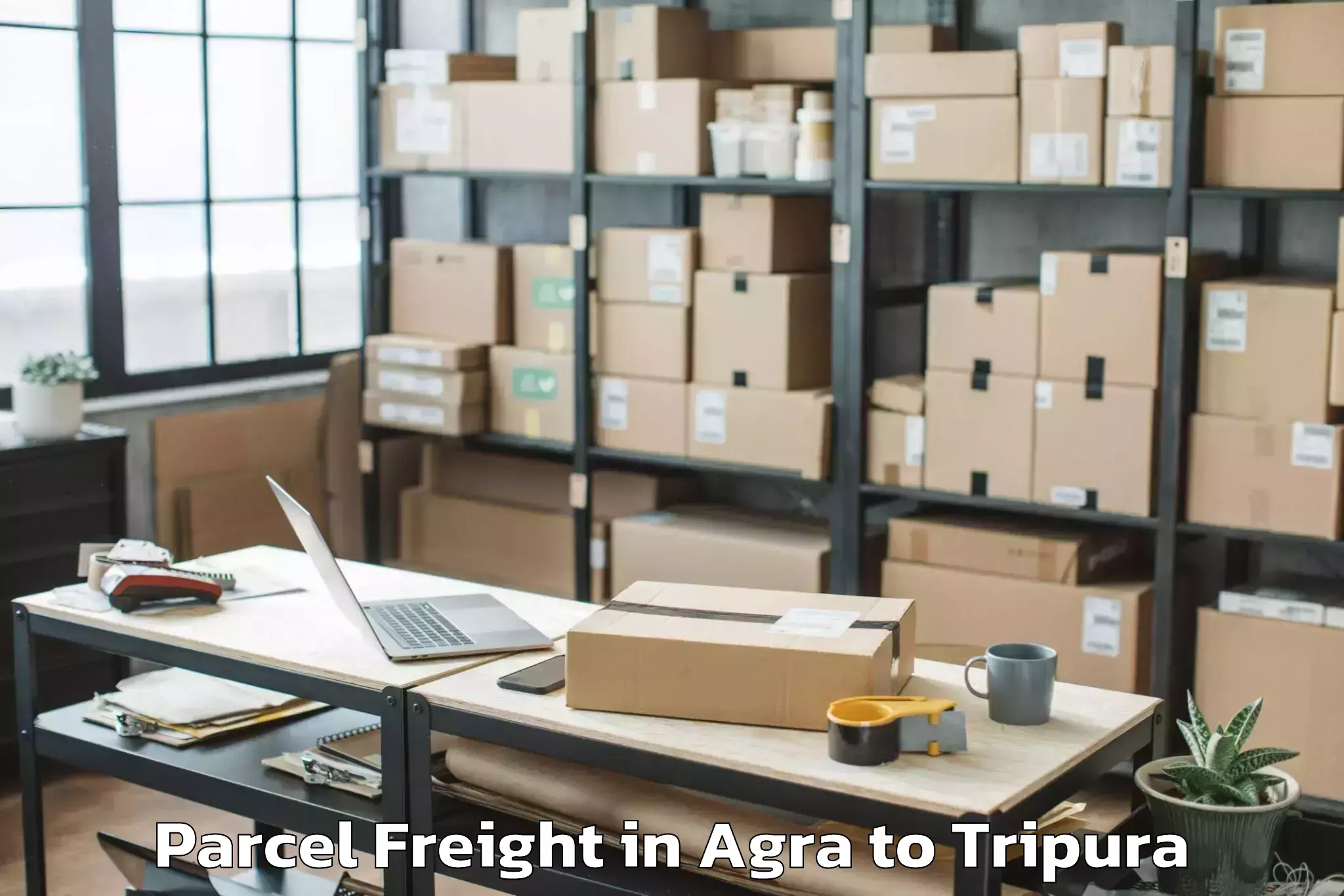 Agra to Tulashikhar Parcel Freight